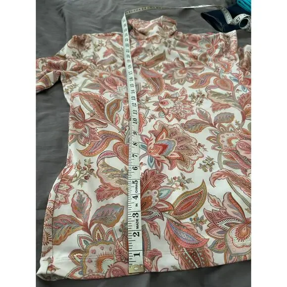 ZIMMERMANN Ladybeetle Paisley Floral Turtleneck Top Size 3/Large - Picture 12 of 15